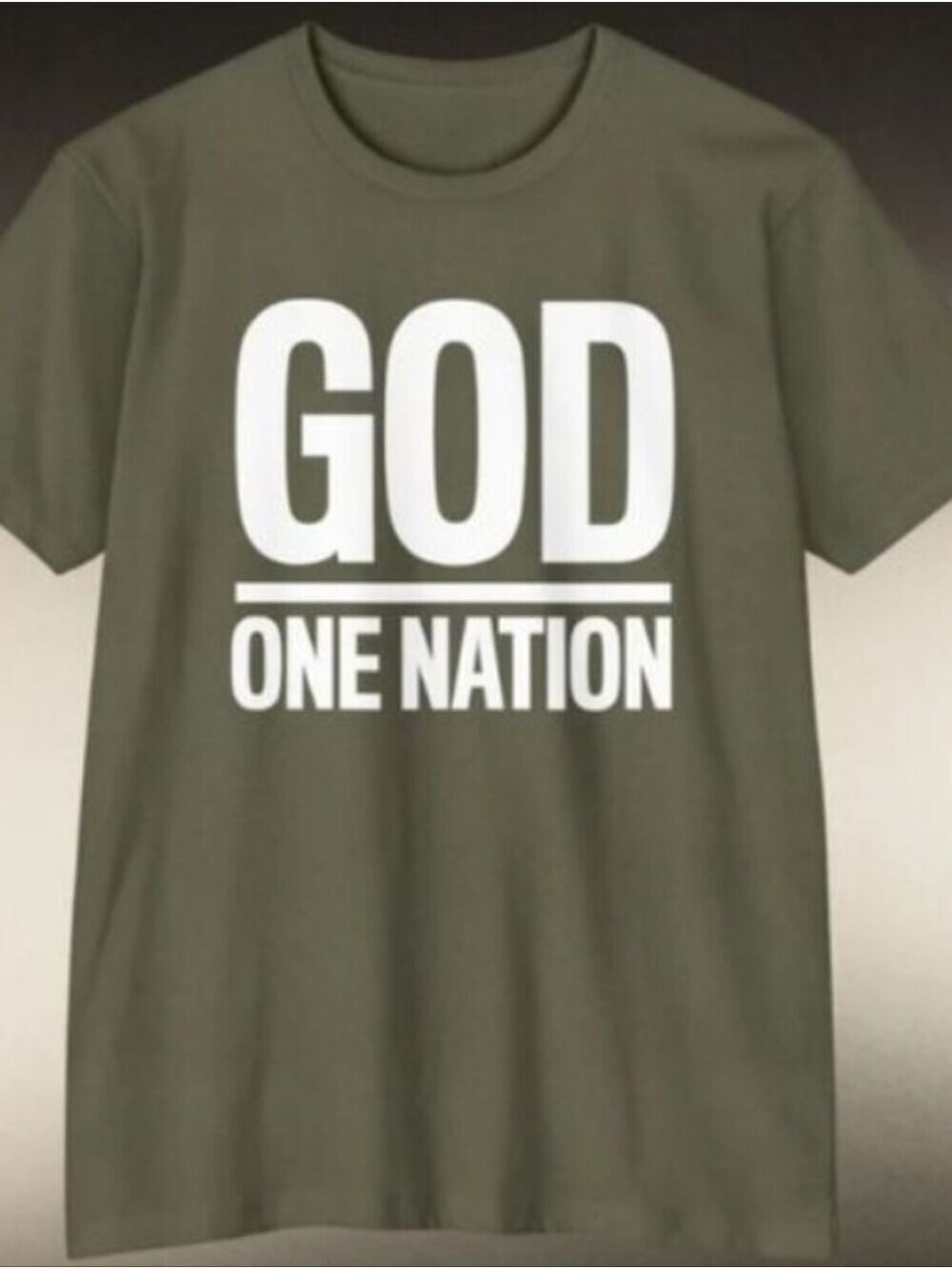 Lions Not Sheep Army Green One Nation Under God T-shirt 2XL